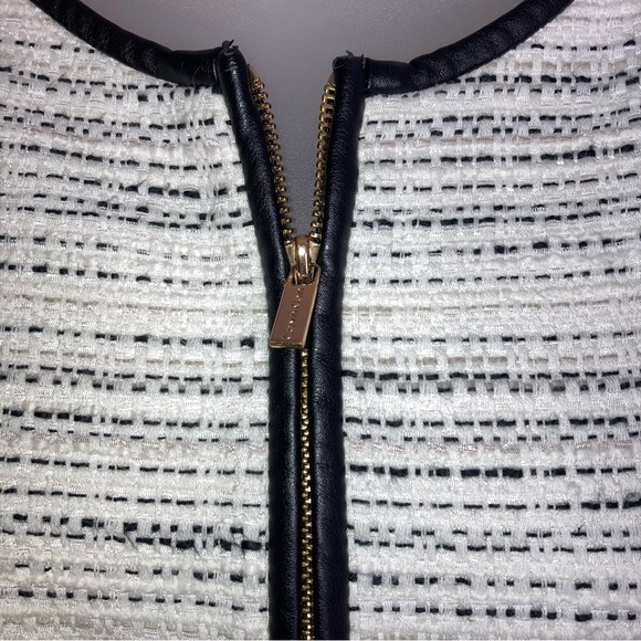 Calvin Klein black and white zip up blazer style work jacket - Picture 2 of 8